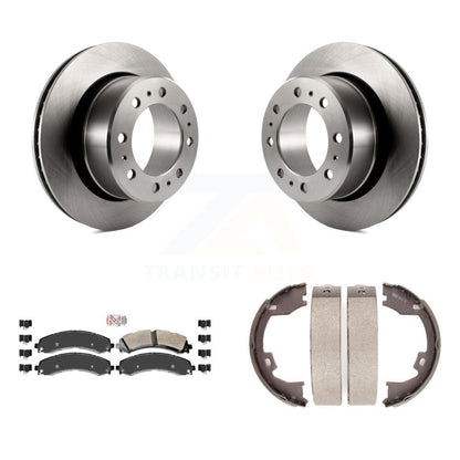 Kit de plaquettes semi-métalliques et de patins de frein de stationnement pour disques arrière, pour Ram 3500