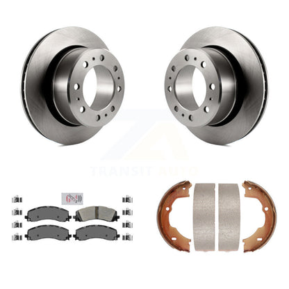 Kit de plaquettes semi-métalliques et de patins de frein de stationnement pour disques arrière, pour Ram 3500