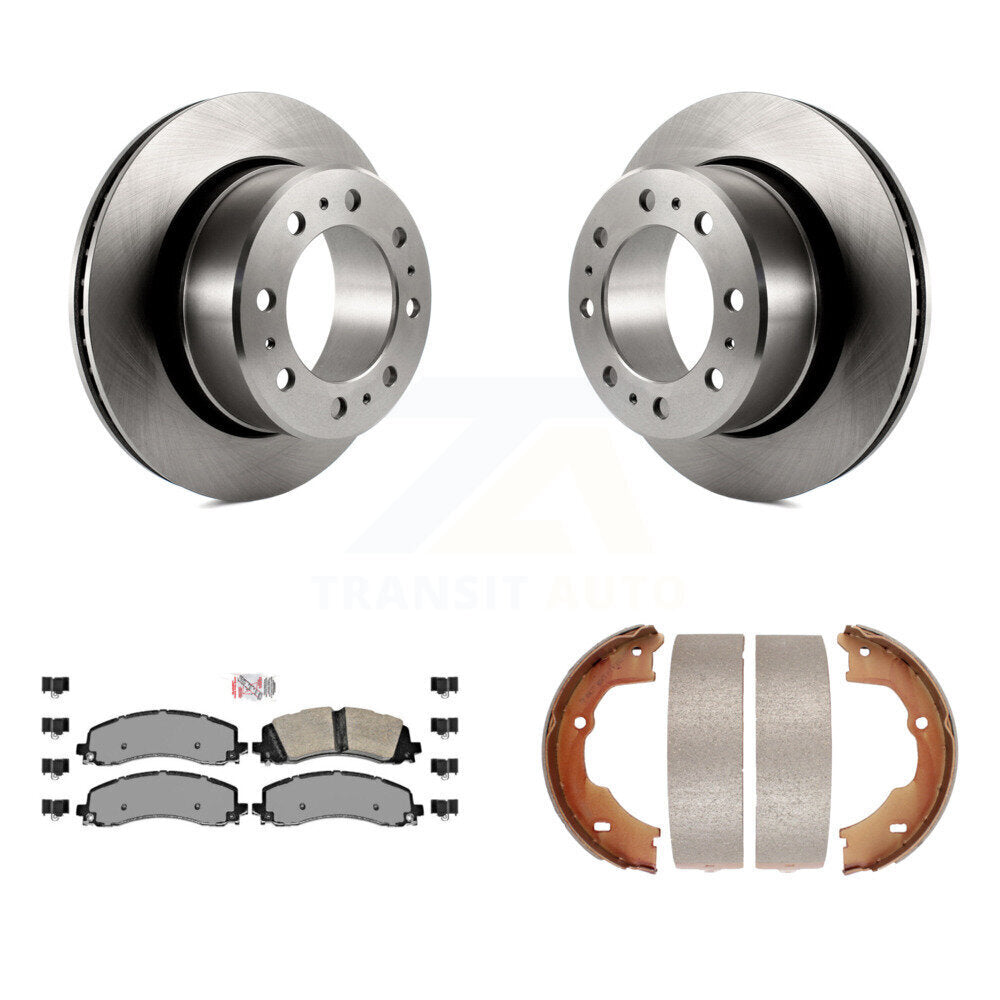 Kit de plaquettes semi-métalliques et de patins de frein de stationnement pour disques arrière, pour Ram 3500