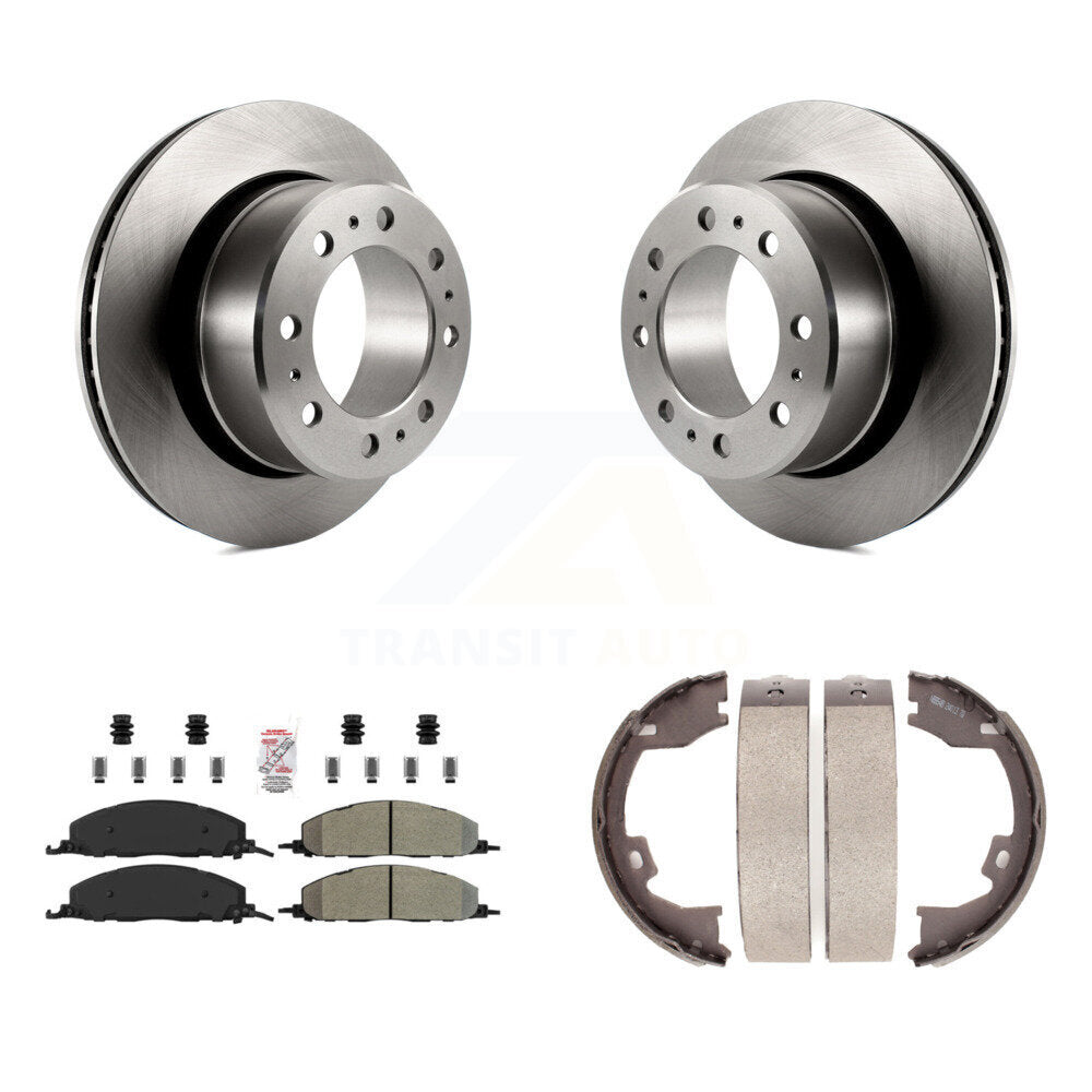 Kit de plaquettes semi-métalliques et de chaussures de stationnement pour Rotors à disque arrière, pour Ram 3500 2500 150