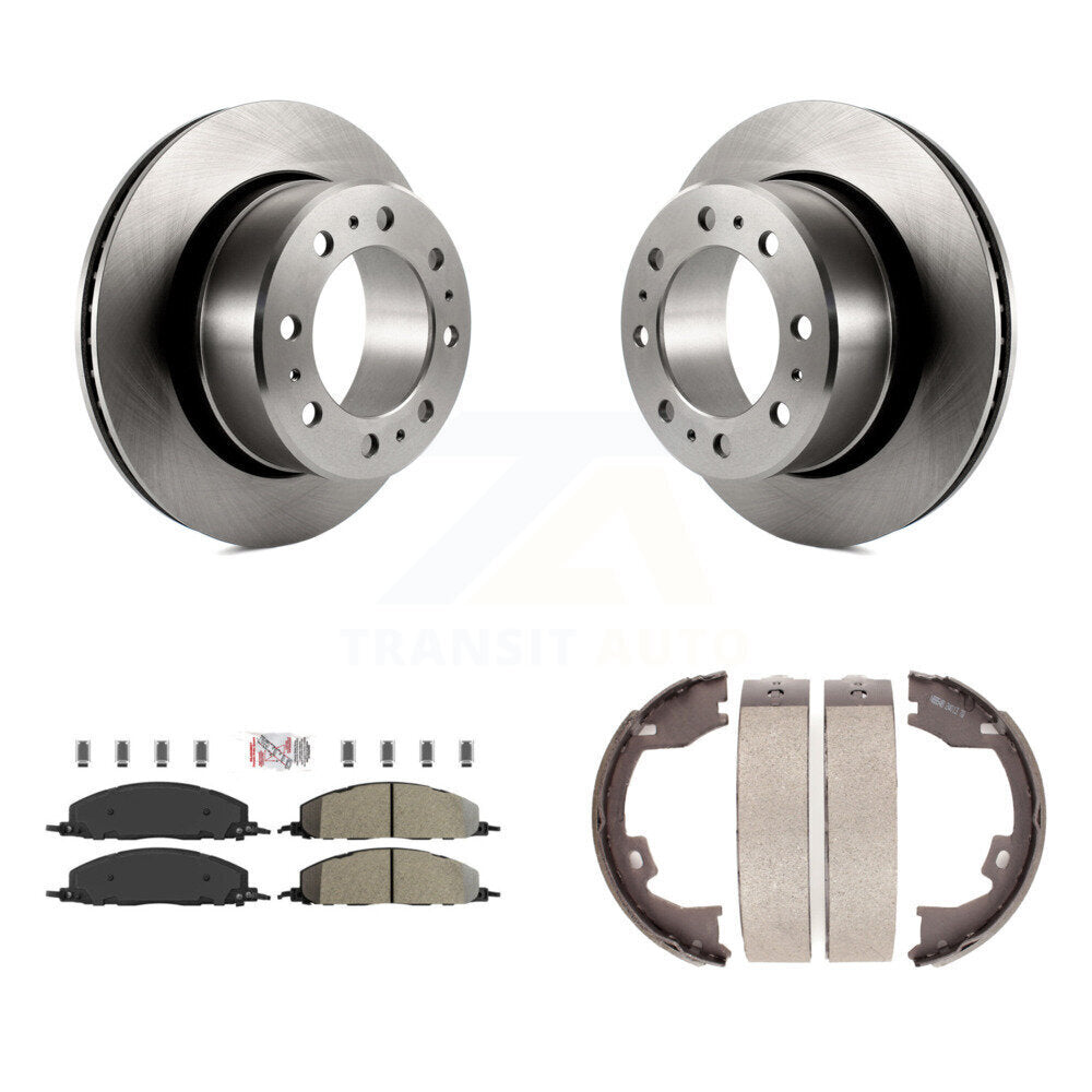 Kit de plaquettes semi-métalliques et de chaussures de stationnement pour Rotors à disque arrière, pour Ram 3500 2500 150