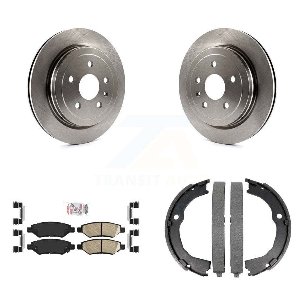 Kit de plaquettes en céramique et de chaussures de stationnement, Rotors à disque arrière, pour Chevrolet Camaro Cadillac