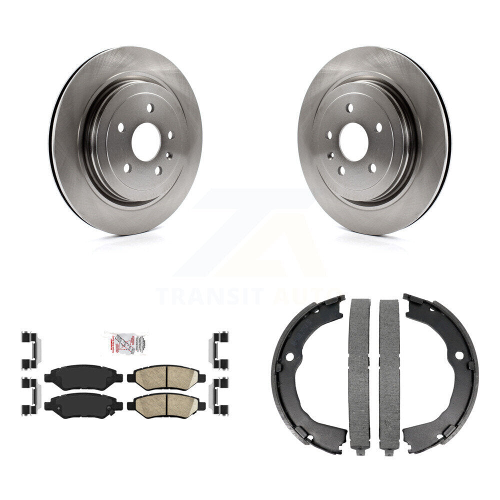 Kit de plaquettes en céramique et de patins de frein de stationnement, Rotors à disque arrière, pour Cadillac CTS