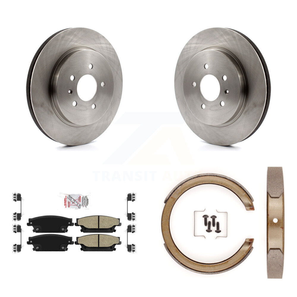 Kit de plaquettes semi-métalliques et de patins de frein de stationnement, Rotors à disque arrière pour Cadillac ST