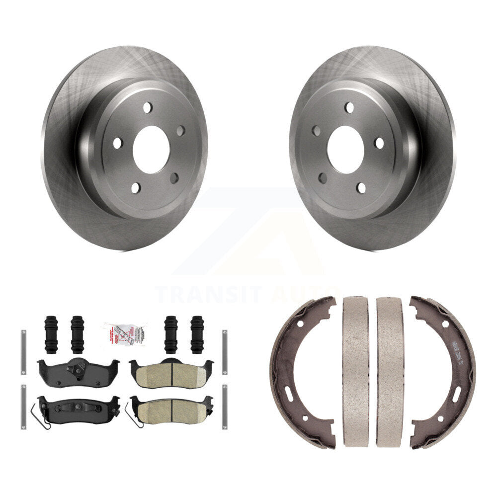 Kit de plaquettes en céramique et de freins de stationnement, Rotors à disque arrière, pour Jeep Grand Cherokee