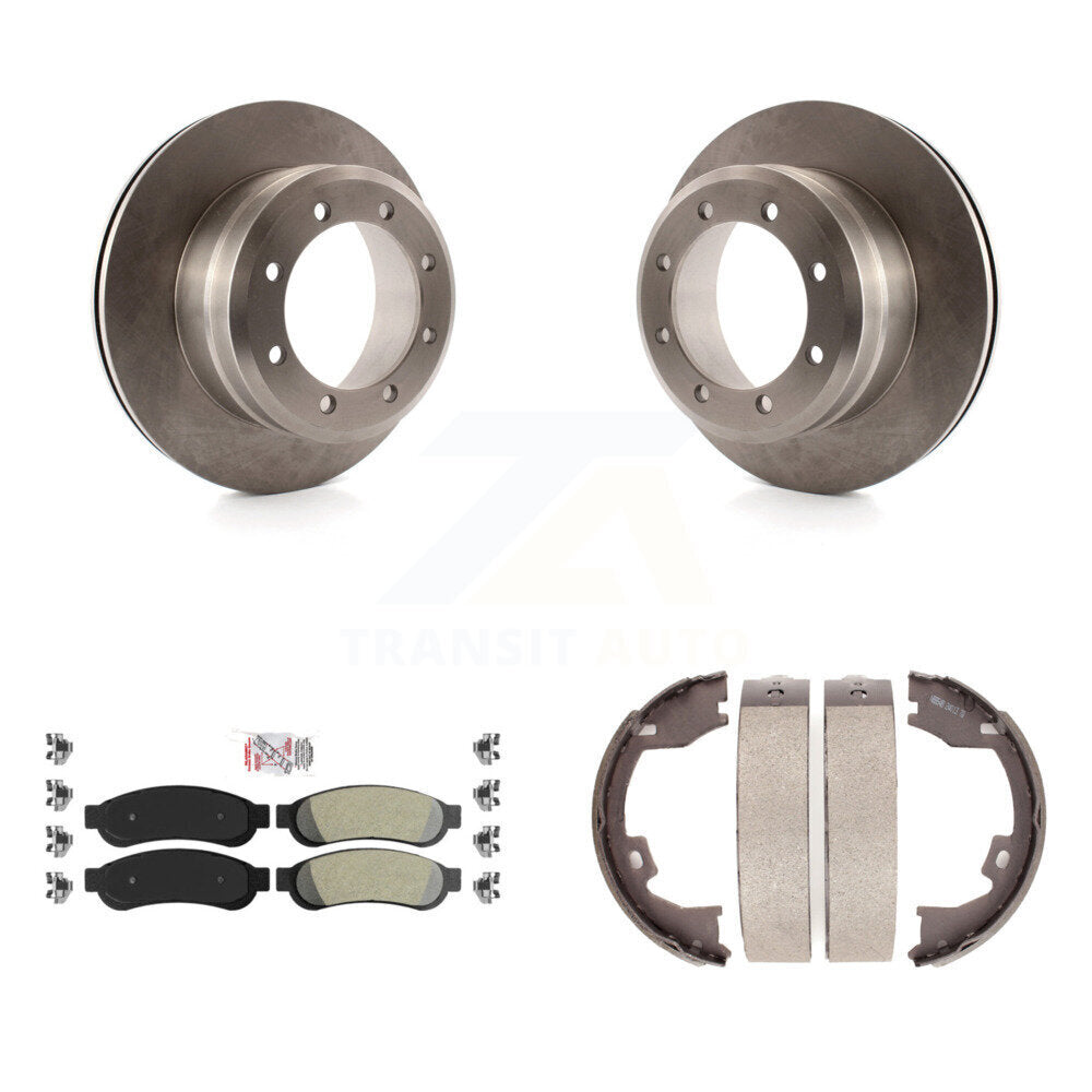 Kit de chaussures de stationnement à plaquettes semi-métalliques, Rotors à disque arrière, pour Ford F-350 Super Duty