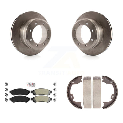 Kit de chaussures de stationnement à plaquettes semi-métalliques, Rotors à disque arrière, pour Ford F-350 Super Duty