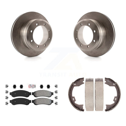 Kit de chaussures de stationnement à plaquettes semi-métalliques, Rotors à disque arrière, pour Ford F-350 Super Duty