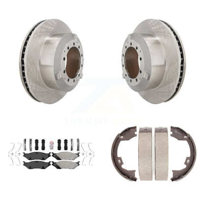 Kit de chaussures de stationnement avec plaquettes semi-métalliques, Rotors à disque arrière, pour Ford F-450 Super Duty