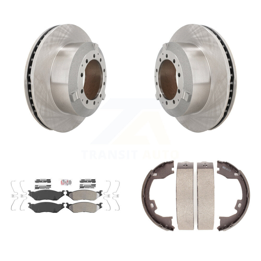 Kit de chaussures de stationnement avec plaquettes semi-métalliques, Rotors à disque arrière, pour Ford F-450 Super Duty