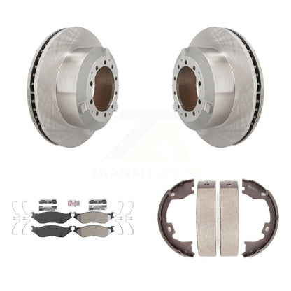 Kit de chaussures de stationnement avec plaquettes semi-métalliques, Rotors à disque arrière, pour Ford F-450 Super Duty