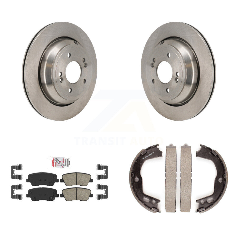 Kit de plaquettes en céramique et de chaussures de stationnement pour disques arrière, Rotors, pour Hyundai Equus 2011 – 2013