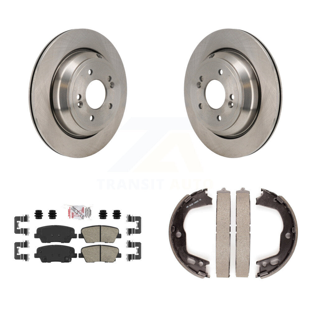 Kit de plaquettes en céramique et de chaussures de stationnement pour disques arrière, Rotors, pour Hyundai Equus 2011 – 2013