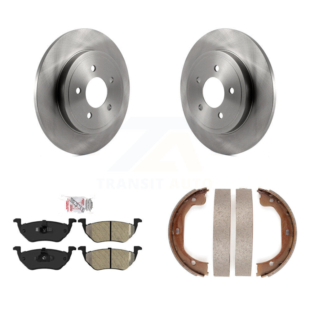 Kit de plaquettes semi-métalliques et de chaussures de stationnement, Rotors à disque arrière, pour Ford Escape Mazda