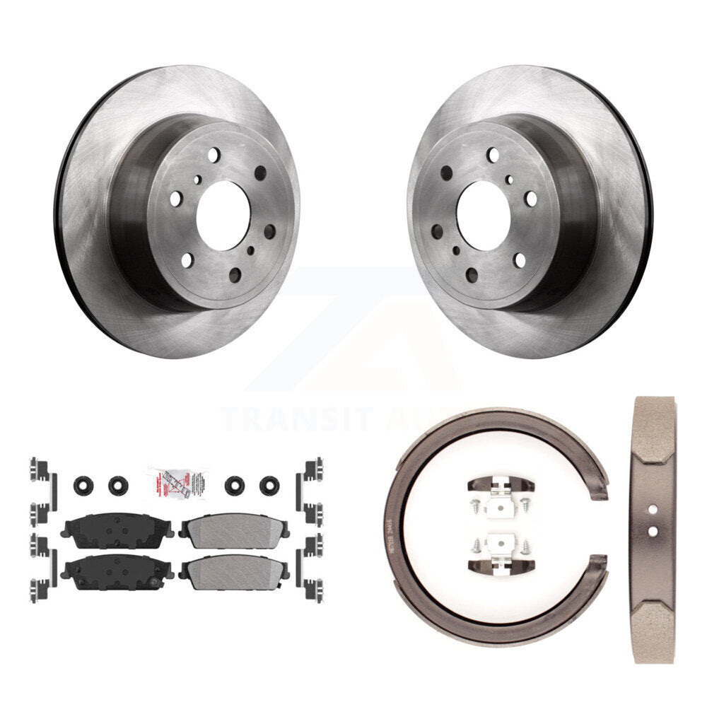 Kit de plaquettes semi-métalliques et de chaussures de stationnement, Rotors à disque arrière, pour Chevrolet GMC Sierr