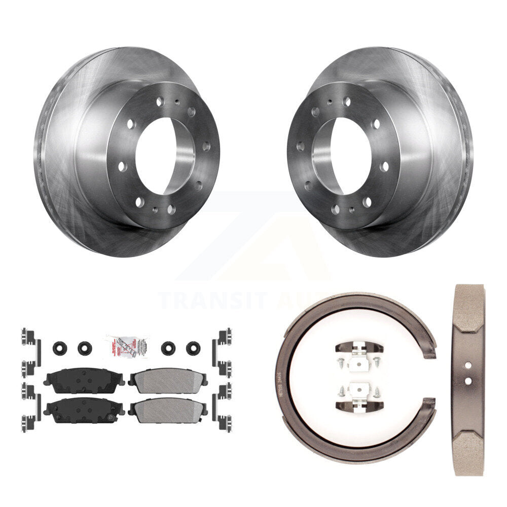 Kit de plaquettes semi-métalliques et de patins de frein de stationnement pour rotors de disque arrière K8A-108361