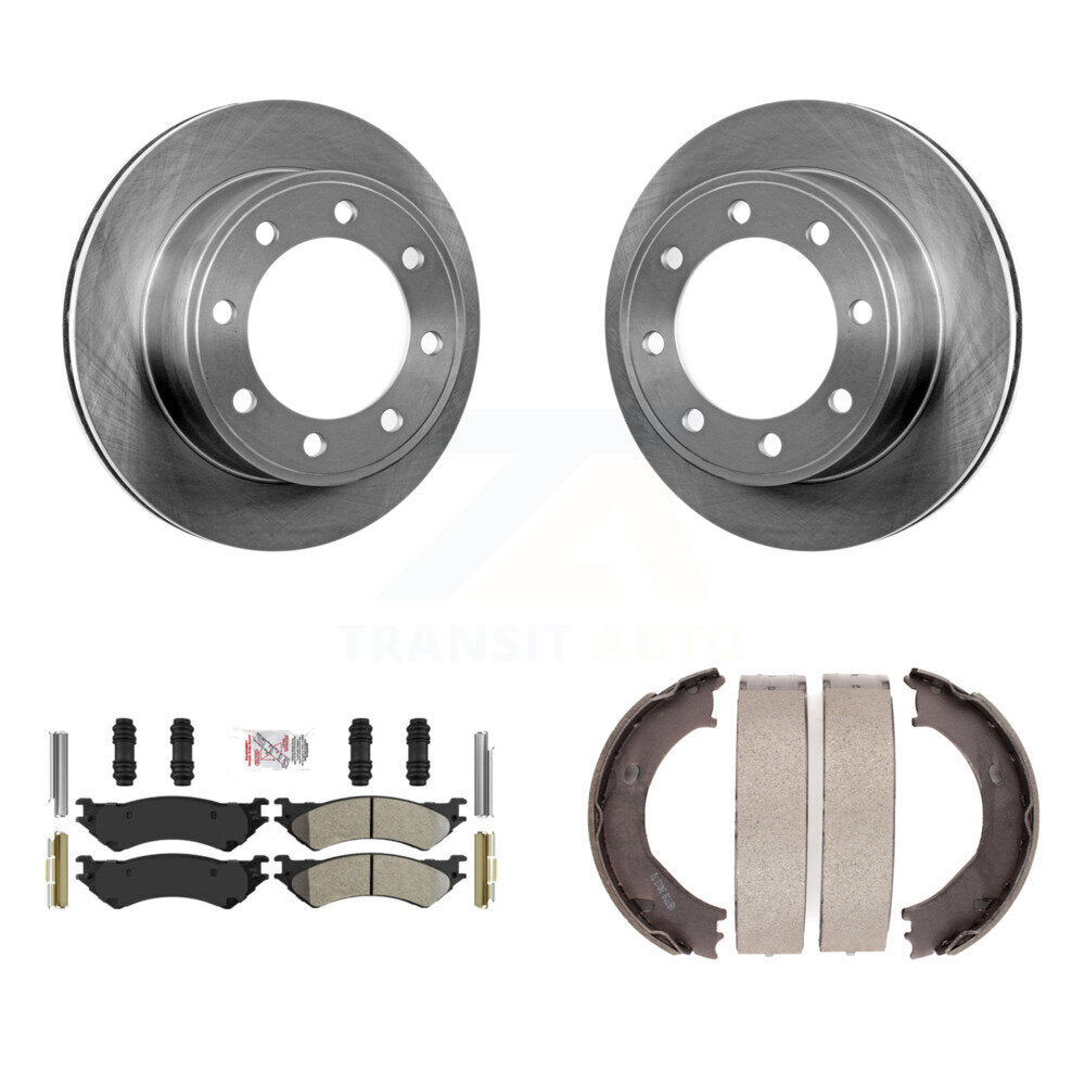 Kit de chaussures de stationnement avec plaquettes semi-métalliques, Rotors à disque arrière, pour Ford E-350 Super Duty