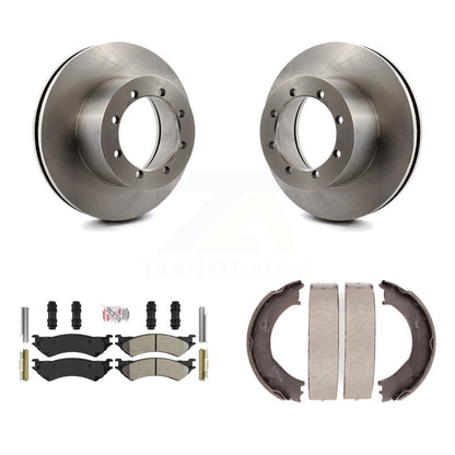 Kit de chaussures de stationnement avec plaquettes semi-métalliques, Rotors à disque arrière, pour Ford E-350 Super Duty
