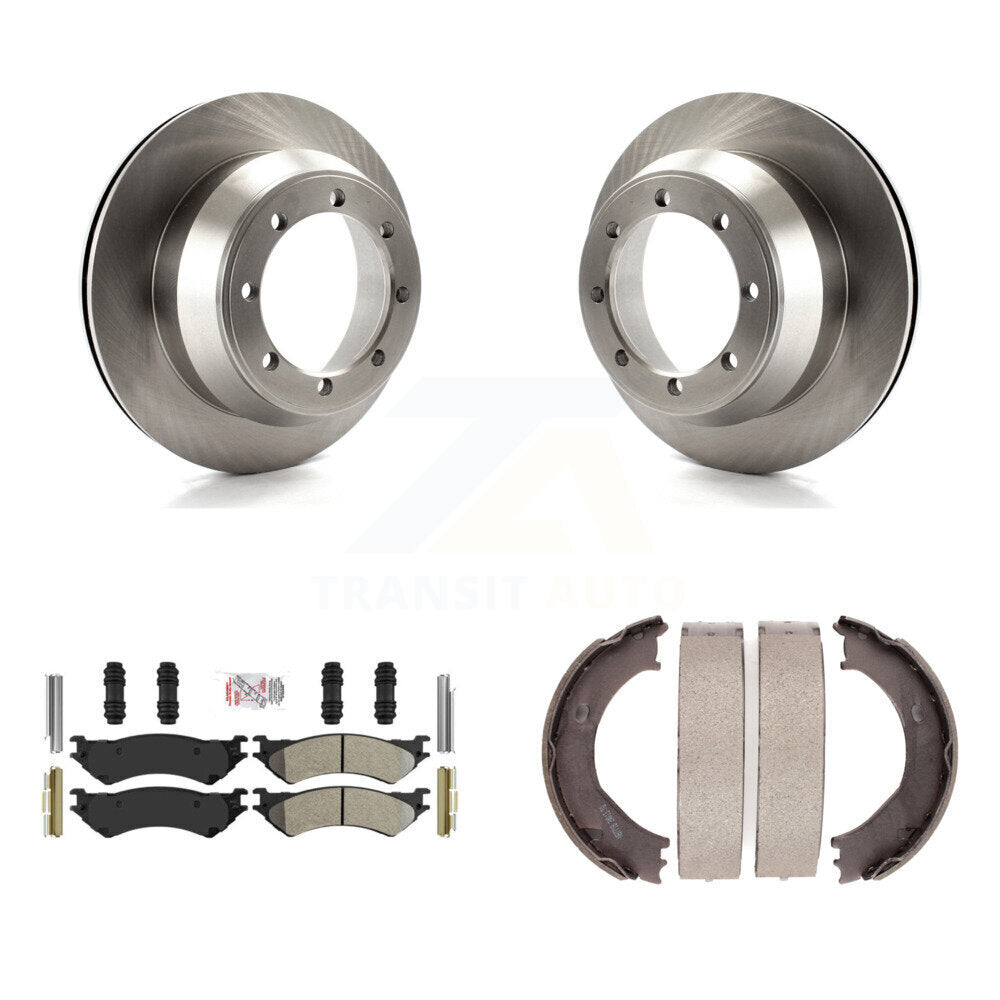 Kit de chaussures de stationnement avec plaquettes semi-métalliques, Rotors à disque arrière, pour Ford E-350 Super Duty