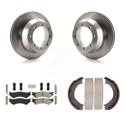 Kit de chaussures de stationnement avec plaquettes semi-métalliques, Rotors à disque arrière, pour Ford E-350 Super Duty