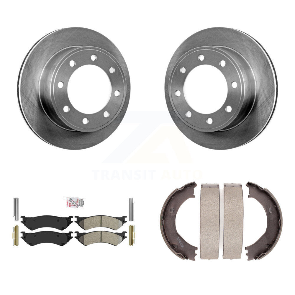 Kit de chaussures de stationnement avec plaquettes semi-métalliques, Rotors à disque arrière, pour Ford E-350 Super Duty