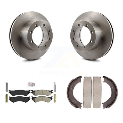 Kit de chaussures de stationnement avec plaquettes semi-métalliques, Rotors à disque arrière, pour Ford E-350 Super Duty