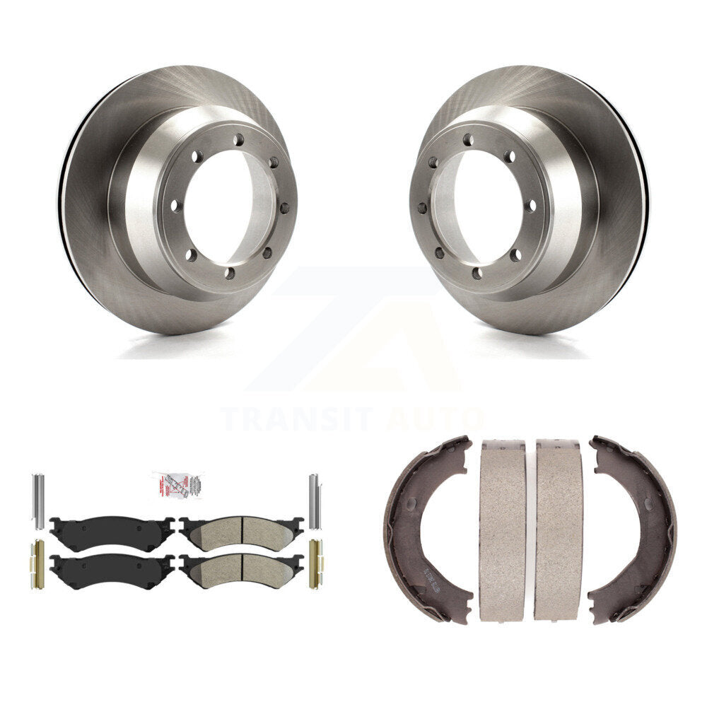 Kit de chaussures de stationnement avec plaquettes semi-métalliques, Rotors à disque arrière, pour Ford E-350 Super Duty