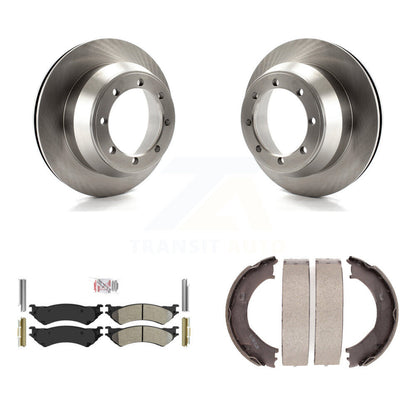 Kit de chaussures de stationnement avec plaquettes semi-métalliques, Rotors à disque arrière, pour Ford E-350 Super Duty