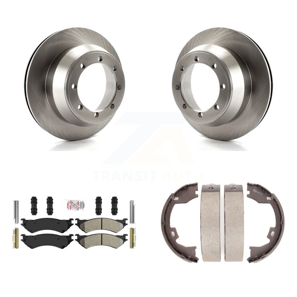 Kit de chaussures de stationnement avec plaquettes semi-métalliques, Rotors à disque arrière, pour Ford E-350 Super Duty