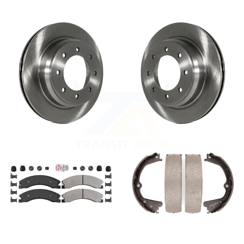 Kit de plaquettes semi-métalliques et de chaussures de stationnement pour rotors de disque arrière, pour Nissan NV2500 NV350