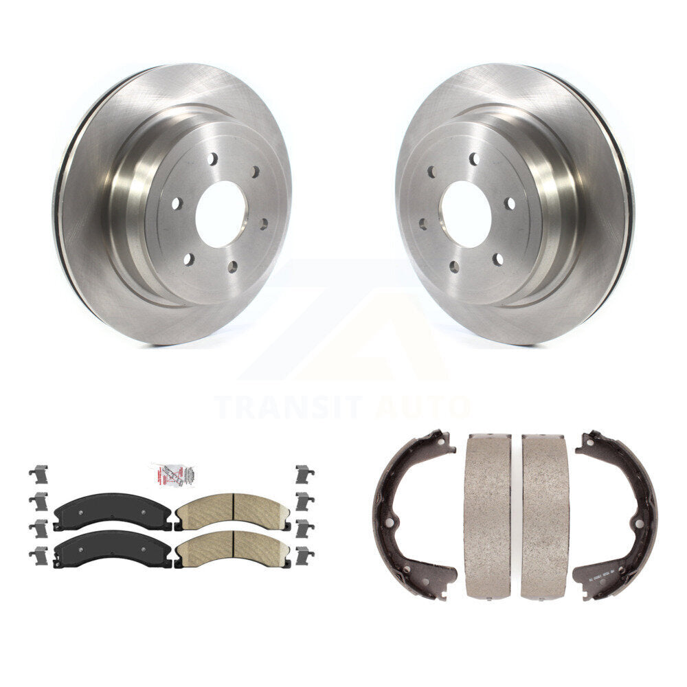 Kit de plaquettes en céramique et de chaussures de stationnement pour rotors de disque arrière, pour Nissan TITAN XD 2016 – 2019