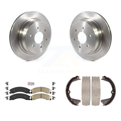 Kit de plaquettes en céramique et de chaussures de stationnement pour rotors de disque arrière, pour Nissan TITAN XD 2016 – 2019