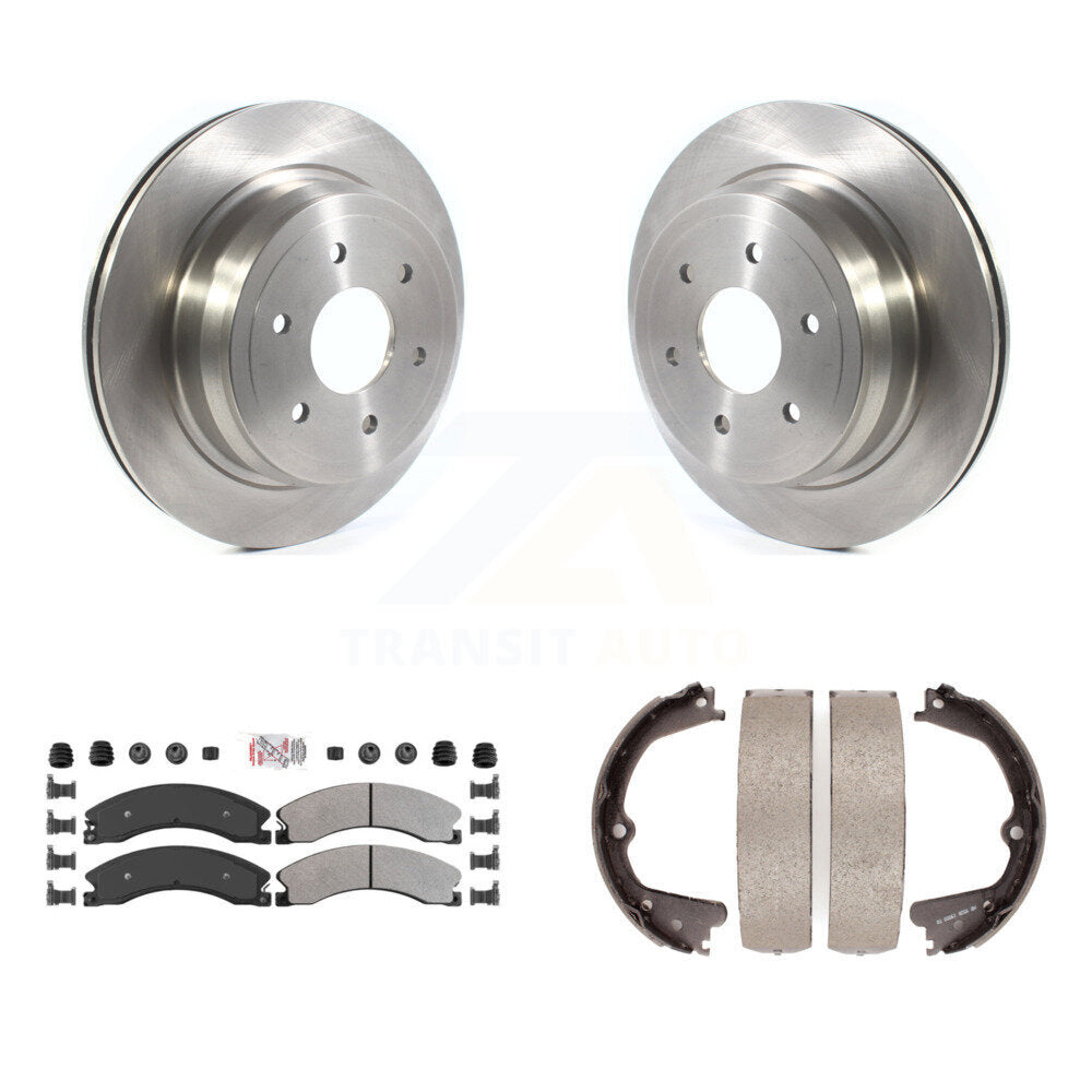 Kit de chaussures de stationnement avec disques semi-métalliques, Rotors à disque arrière, pour Nissan TITAN XD 16-19