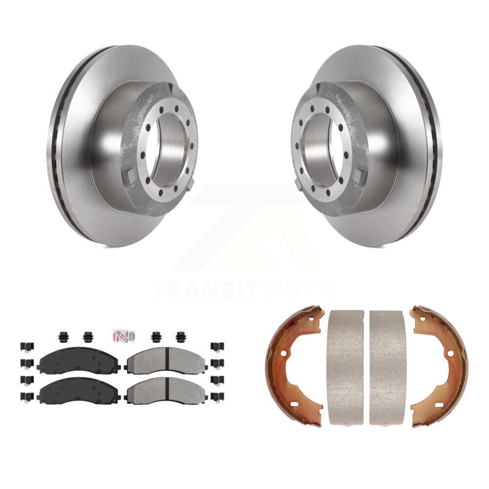 Kit de chaussures de stationnement avec plaquettes semi-métalliques, Rotors à disque arrière, pour Ford F-450 Super Duty