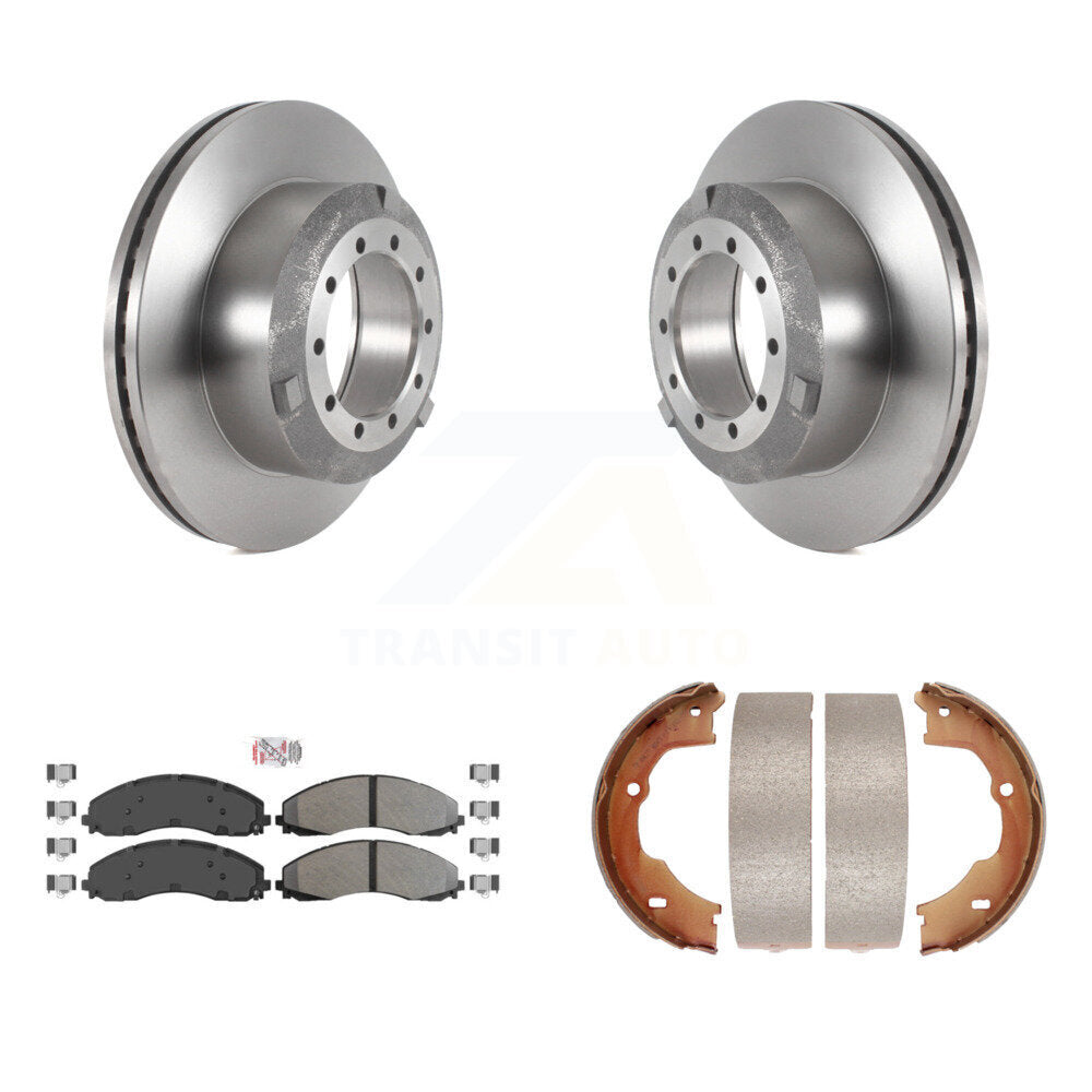 Kit de chaussures de stationnement avec plaquettes semi-métalliques, Rotors à disque arrière, pour Ford F-450 Super Duty