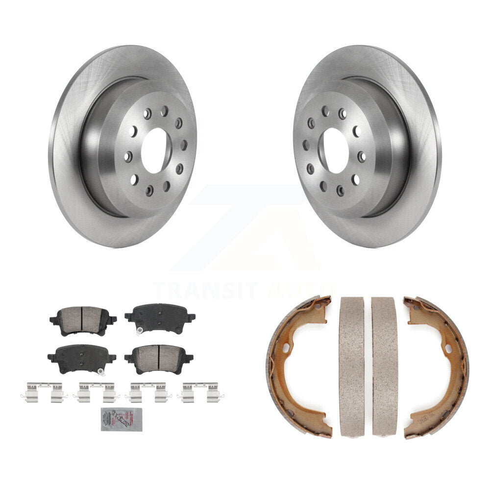 Kit de plaquettes en céramique et de patins de frein de stationnement, Rotors à disque arrière pour Jeep Wrangler