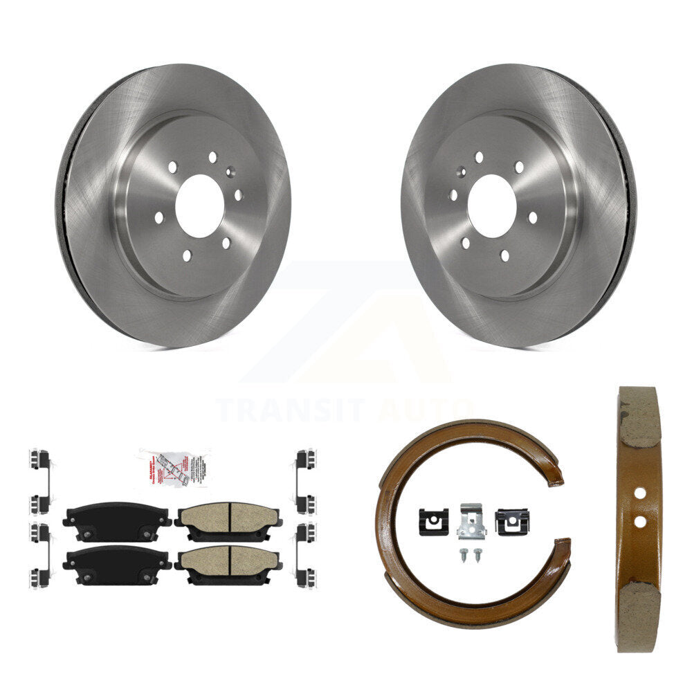 Kit de plaquettes semi-métalliques et de patins de frein de stationnement, Rotors à disque arrière, pour Cadillac SR