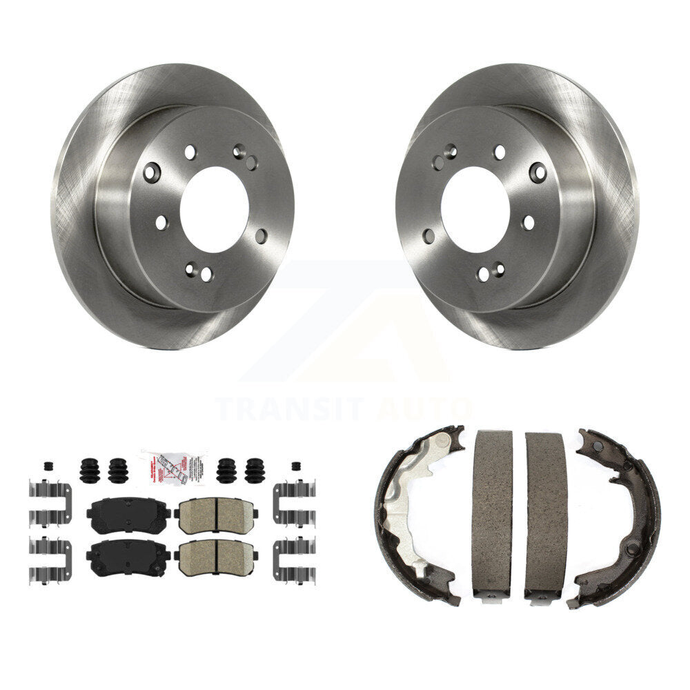 Kit de plaquettes en céramique et de chaussures de stationnement pour rotors de disque arrière, pour Kia Forte Kou 2010 – 2013