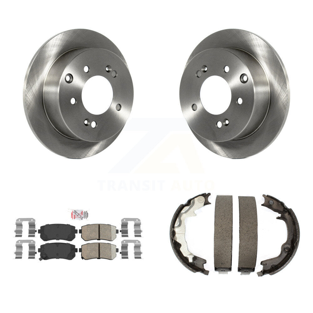 Kit de plaquettes en céramique et de chaussures de stationnement pour rotors de disque arrière, pour Kia Forte Kou 2010 – 2013