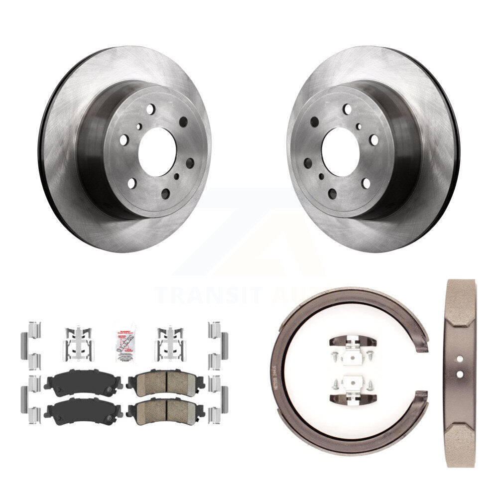Kit de plaquettes en céramique et de chaussures de stationnement pour disques arrière, Rotors, pour GMC Sierra 1500 Classic