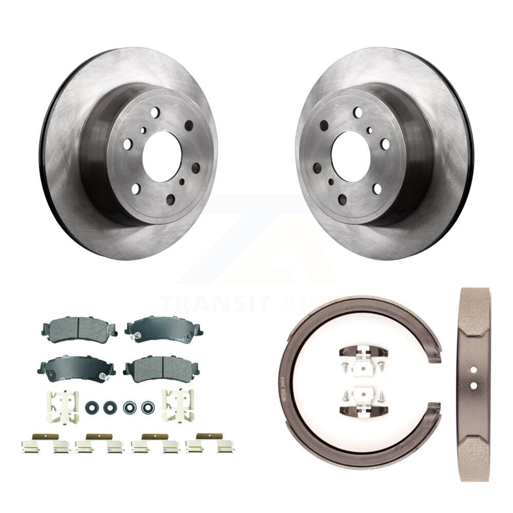 Kit de plaquettes semi-métalliques et de patins de frein de stationnement pour rotors de disque arrière K8A-108426