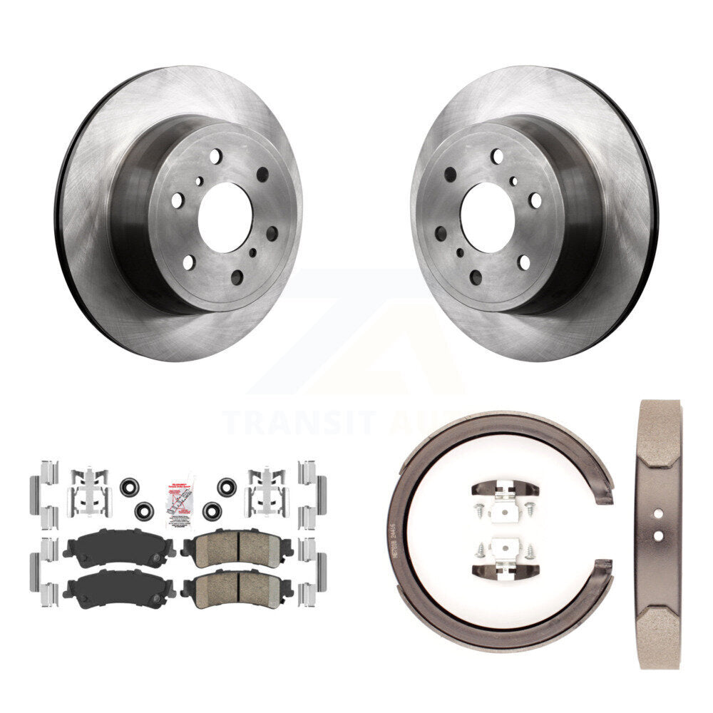 Kit de plaquettes en céramique et de chaussures de stationnement pour disques arrière, Rotors, pour GMC Sierra 1500 Classic