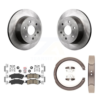 Kit de plaquettes en céramique et de chaussures de stationnement pour disques arrière, Rotors, pour GMC Sierra 1500 Classic