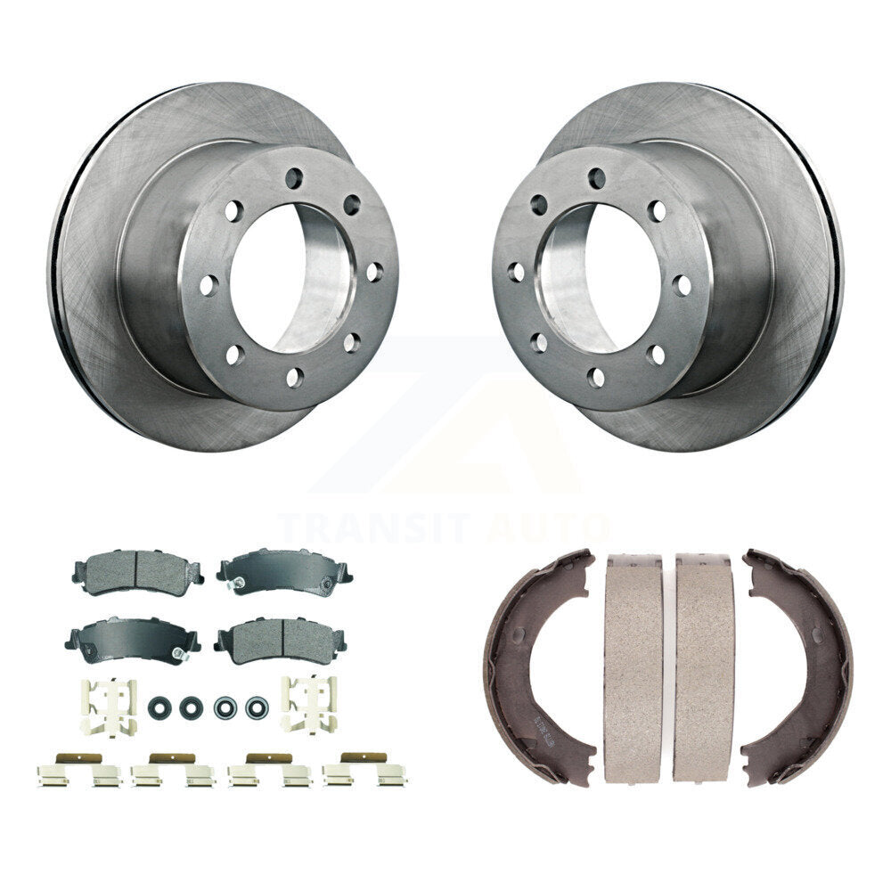 Kit de plaquettes semi-métalliques et de chaussures de stationnement pour disques arrière, pour GMC Sierra 350 2001
