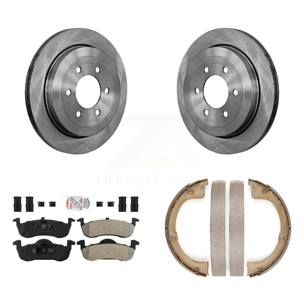 Kit de patins de frein de stationnement, Rotors à disque arrière, plaquettes semi-métalliques, pour Ford Expedition