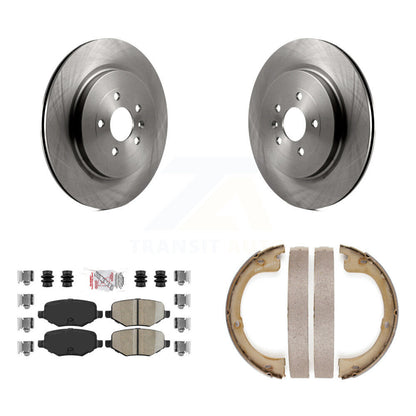 Kit de plaquettes en céramique et de patins de frein de stationnement, Rotors à disque arrière pour Lincoln MKT
