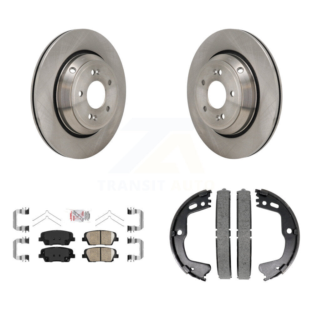 Kit de plaquettes en céramique et de chaussures de stationnement pour disques arrière, Rotors, pour Genesis G80 3.3 de 2018 à 2020