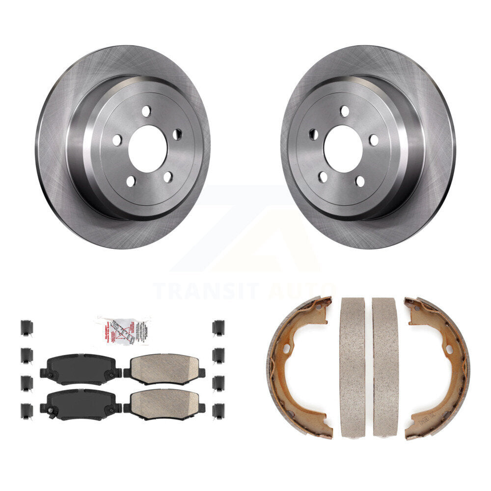 Kit de plaquettes en céramique et de chaussures de stationnement, Rotors à disque arrière, pour Jeep Liberty Dodge Nitr