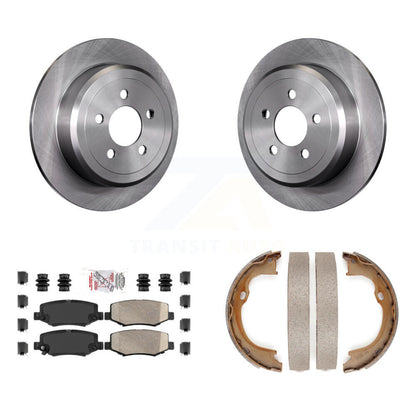 Kit de plaquettes en céramique et de chaussures de stationnement, Rotors à disque arrière, pour Jeep Liberty Dodge Nitr