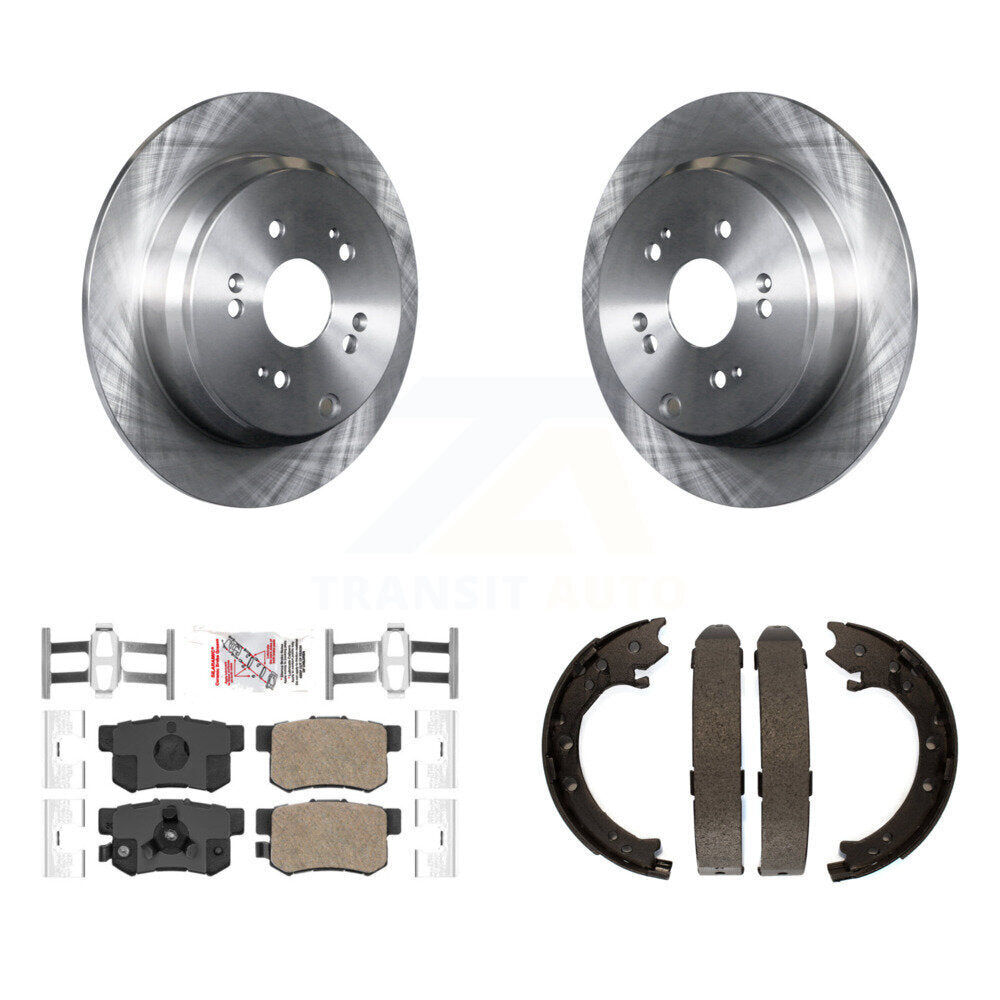 Kit de plaquettes en céramique et de freins de stationnement, Rotors à disque arrière, pour Honda CR-2005 – 2006